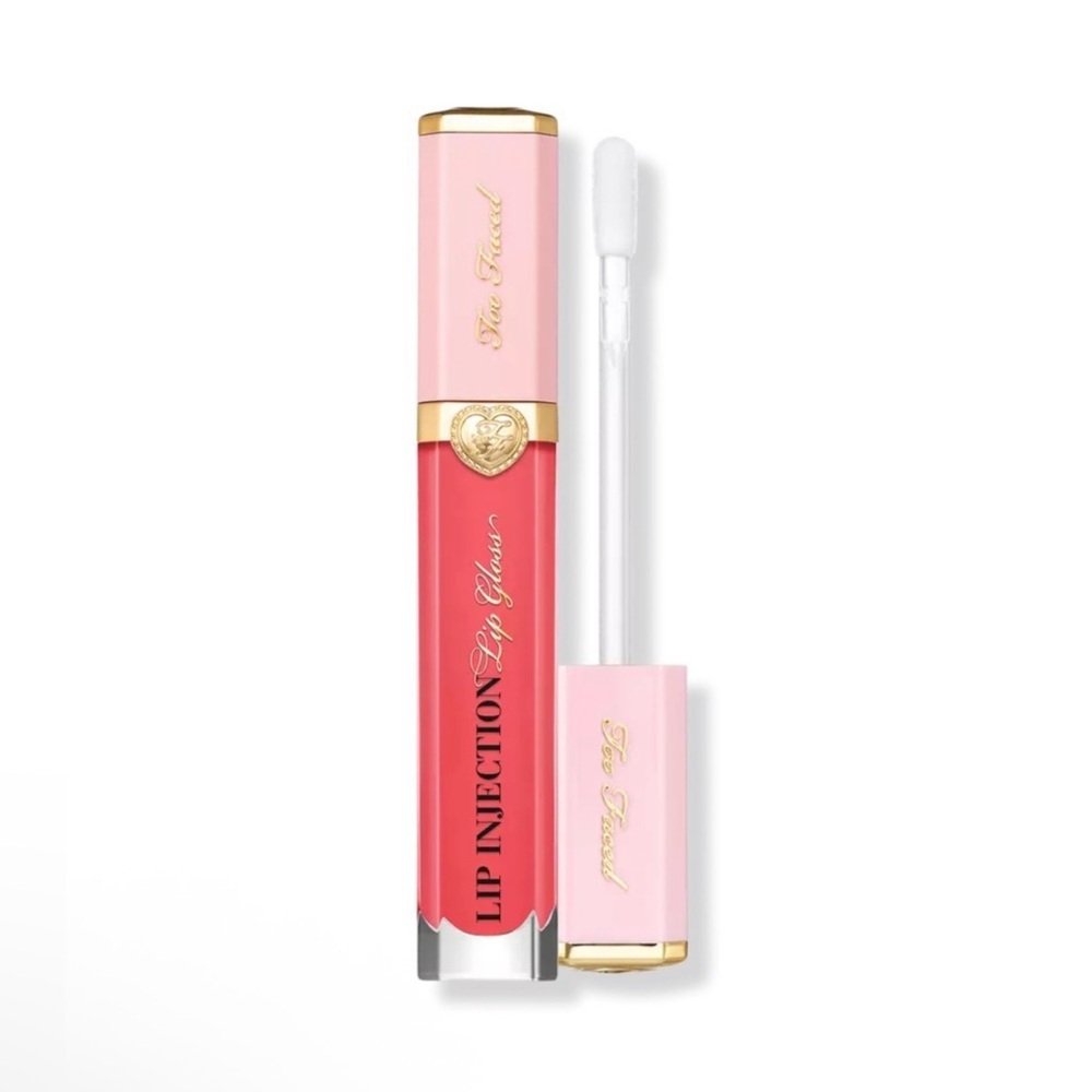 Too Faced Lip Injection Power Plumping Lip Gloss NIB Color:On Blast bright coral